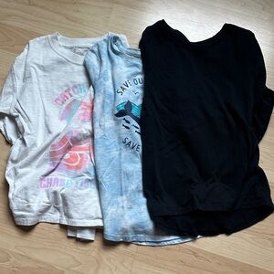 SO Kids 3-Pack long Sleeve Tees - Black, Light Blue, Cream